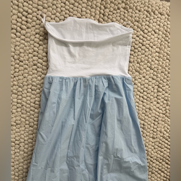 Aritzia Fluid Poplin Dress Skyline Blue - Picture 7 of 8